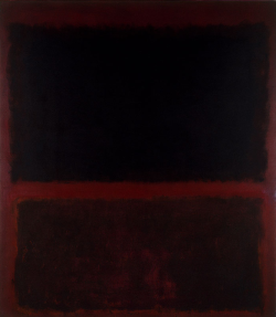 museumuesum:   Mark Rothko No. 12 (Black on Dark Sienna on Purple), 1960 Oil on canvas, 120 1/8 x 105 1/4 in No. 12 (Black on Dark Sienna on Purple) is part of Mark Rothko’s mature body of work known as “multi-form paintings,” in which bands of