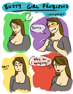 bustygirlcomics:  Sorry, not sorry.  Seriously. They&rsquo;re just large pockets of areolar glands. Let. It. Go.