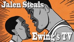 Story Time With Jalen Rose: Jalen Steals Patrick Ewing&rsquo;s TV (via @grantland33) &ldquo;One week while Jalen and I were recording our podcast, he told a story about the time he stole Patrick Ewing&rsquo;s television. I made a mental note. When I told