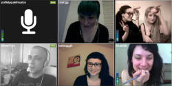 I&rsquo;m a motherfucking unicorn. blathwillburn:  Had a fun and merry time videochatting with babes.(I fancy literally all of these people, they are great.)  