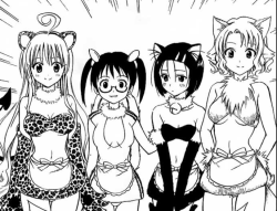 yourpetmeowmeow:  My kind of party :3  The third girl is adorable&lt;3