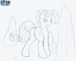 Finished Sketch of my current project. There&rsquo;s also gonna be a SFW version. I&rsquo;m so in love with the crystal ponies&rsquo; design. I can&rsquo;t wait to start coloring it, making the coat all glittery and shiny and everything. What do y'all
