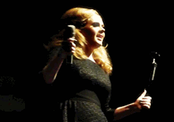 adele-rolling-in-the-deep:  waiting-for-adele:  Adele reaction to hear the crowd singing along Someone like you, at the Greek theater, Berkeley, California.  she is so sweet !!! 