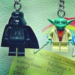 The Force is strong in my kitchen! #lego #starwars #yoda #darthvader #instaphoto #onmyfridge #MBG