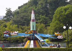 oheydprk:  Rocket turnabout in Fun Fair, Pyongyang North Korea by Eric Lafforgue on Flickr.