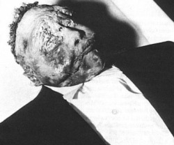 dichotomization:  1955 photograph of the mutilated body of 14 year-old Emmett Till, published in JET Magazine Young Emmett was visiting family in a small town in Mississippi, and as he was leaving a store he spoke to the woman behind the counter, the