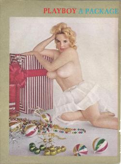 vintagebounty:  Playboy Christmas Pin-Up 1963 Vintage Ad “Playboy: A Package” 8”x11” Original available here: https://www.etsy.com/listing/116093791/playboy-christmas-pin-up-1963-vintage-ad 