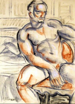 mrsramseysshawl:  Mark Beard (b. 1956 in Salt Lake City) [working as Edith Thayer Cromwell 1932], Untitled Nude Male 