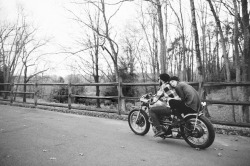 badjiggyphotography:  Long way home | 2012 | Jonathan Berkon Thanksgiving Day shoot with @hattie_watson  custom motorcycle built by Eddie Focht (@efocht) 