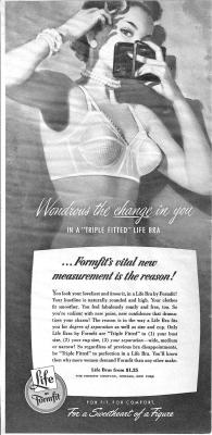 vintagebounty:  Formfit Life Bra 1952 Vintage Advertisement Original Photoplay Magazine Print “Triple Fitted Bar” Original here: https://www.etsy.com/listing/116783554/formfit-life-bra-1952-vintage 