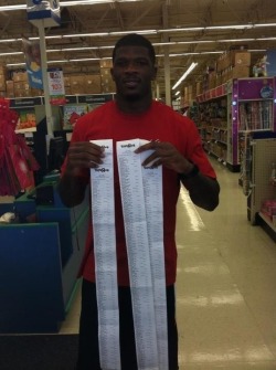 tsnitch:  ajc804:  shortformblog:  michaelhayes:  This is great. Houston Texan Andre Johnson’s receipts for รK he spent on Xmas gifts for kids in Child Protective Services.  That is the best receipt ever.  The shit you DON’T hear about!!!  The Man