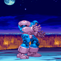 brotherbrain:  Sentinel by Brother Brain ★  Marvel vs. Capcom (Arcade) Capcom 1998.Mavel vs. Capcom 2 (Arcade) Capcom 2000.    Cheap ass fucking bastards use Sentinel.
