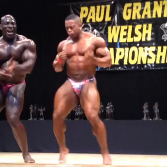 dragon86xxx:   IFBB pro Eddie Abbew, who is making a comeback at age 50, and British champ Ricardo Correia having fun at today’s Ukbff Welsh Champs (IG:flexmagazineuk)